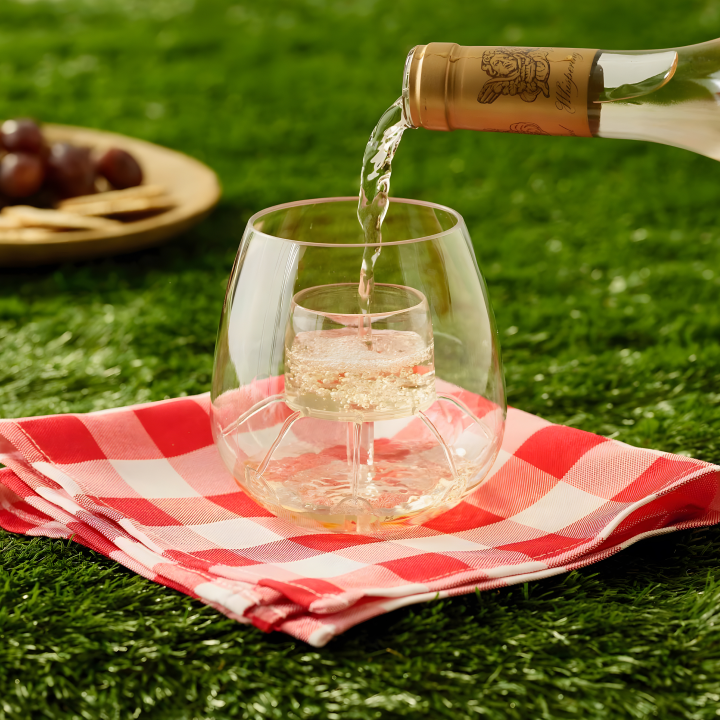 Un-Spillable Stemless Wine Glasses | Single | Spill-Proof Aerating Wine  Glass, No Stem Tilted Glassw…See more Un-Spillable Stemless Wine Glasses 