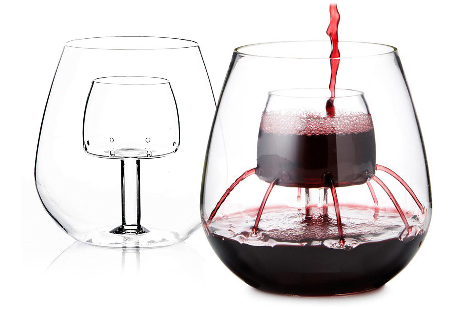 Spill-Proof Spinning Wine Glasses - COOL HUNTING®